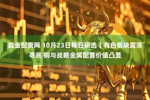 赢金配资网 10月23日每日研选丨有色板块震荡寻底 铜与战略金属配置价值凸显