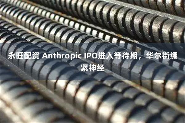 永旺配资 Anthropic IPO进入等待期，华尔街绷紧神经